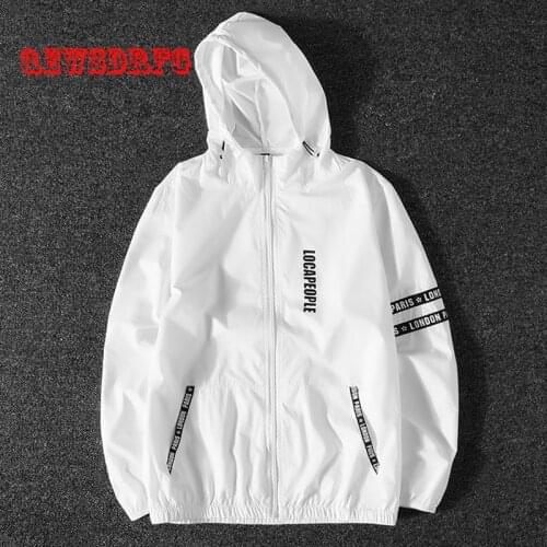 7XL Spring Autumn women Thin Green Jacket With Hooded Slim Fit Yong women Coat Student Windbreaker Jacket Red White Black Color