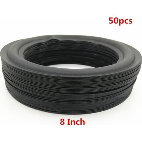 50pcs Wholesale 8 Inch 200x180x150x140mm Subwoofer Rubber Edge Soft Surroundings Black Ring For Speaker DIY Repair Accessories