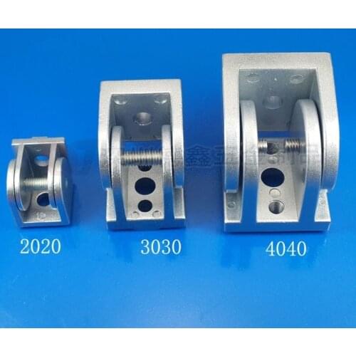 2020/3030/4040/4545 Zinc alloy living hinge Aluminum profile fittings Right angle Zinc Alloy Flexible Pivot Joint connector