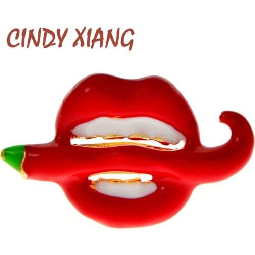 CINDY XIANG Brooches Lips For Clothes