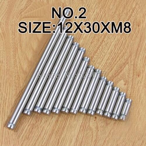 DHL 100PCS Diameter 12x30mm Stainless Steel Double Head Hollow Screw Acrylic Billboard Advertisement Fixing Screw KF973