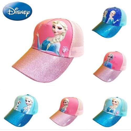 Disney Elsa Anna Hat Cartoon Baby Girls Cute Cotton Summer Baseball Caps Kids Snapback Boys Girls Hip Hop Hats Shipping Free