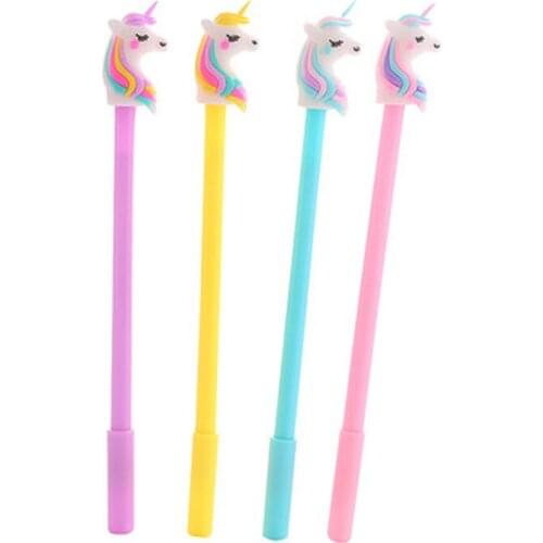 Unicorn Gel Pens Kawaii Stationery 0.5mm Cartoon Cute Pen Signature Gel Pen Student Cute Pens Stationery Kawaii School Supplies
