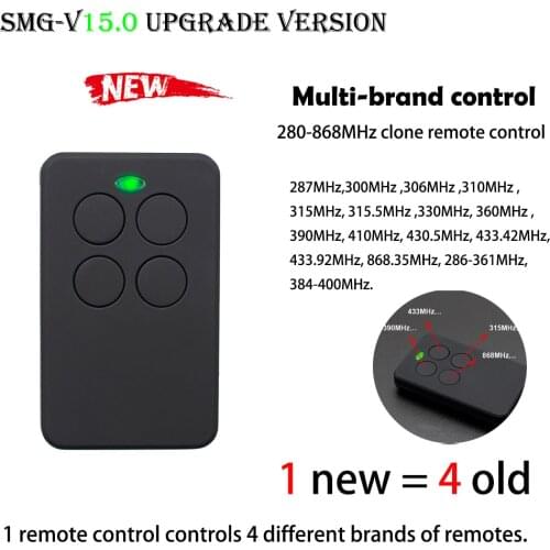 Used for 433 868 315 287 mhz Multi-frequency CLoning Garage Remote Control Fixed Rolling code Remote Control Copier