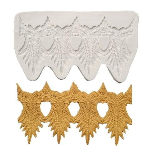 KLM New knitted embossed silicone mould DIY cake lace decoration tools Sugarcraft