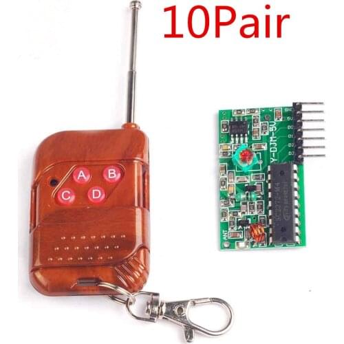 10set IC 2262/2272 4 CH 315Mhz Key Wireless Remote Control Kits Receiver module For arduino