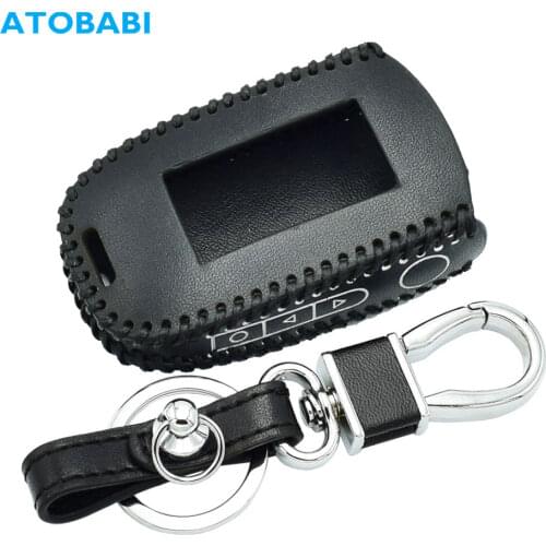 A92 Leather Car Key Case For StarLine A92 A94 A62 A64 A95 Two Way Car Alarm Remote Controller Cover LCD Transmitter Keychain Bag
