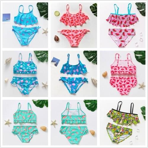 FINAL SALE!!! Two-piece Girls Swimwear Child girls Bikini set Children Swimsuit Biquini Infantil-H042/H043
