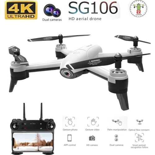 SG106 Drone 4K HD Dual Camera Optical Flow Professional Aerial Video Quadcopter WiFi FPV Helicopter Fly 25min RC Dron Toys Gift