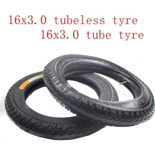 Lightning shipment electric bicycle tires 16x3.0 inner and outer tire or tubeless tire Electric Bicycle tire bike tyre 16*3.0