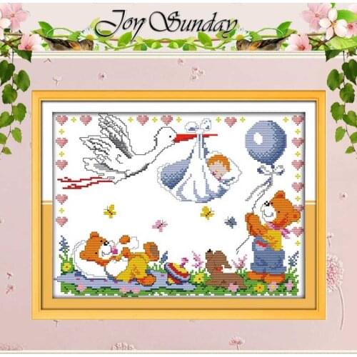 Angel Baby Coming Patterns Counted Cross Stitch 11CT 14CT Cross Stitch Set Wholesale Cross-stitch Kit Embroidery Needlework