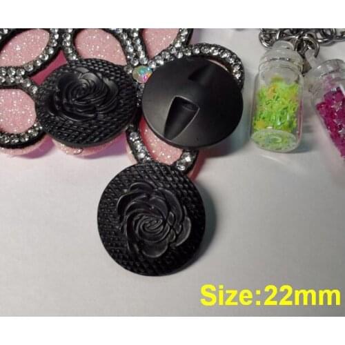 New 10 pieces fashion high-end Resin Camellia black clothing jacket Overcoat buttons shirt coat button Size 22mm free shipping