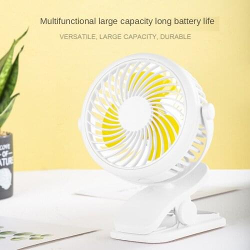 The New Mini Student Dormitory Hanging Clip Mute Can Be Charged by Usb, Large Wind Power, Small Desk Fan
