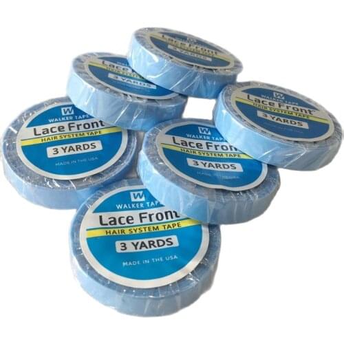 Wholesale 20 rolls 3 yards Blue lace front support tape for tape hair extension