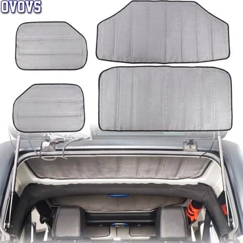 OVOVS Car Styling Accessories Roof Insulation Cotton Kit for Jeep-Wrangler 2011-2018 JK 4 Door