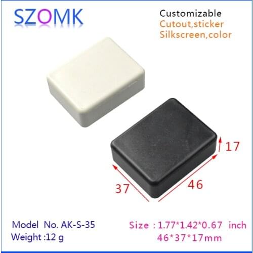 10 pcs, small plastic enclosure for electronics plastic case 46*37*17 mm China enclosure supplier, residential electrical boxes