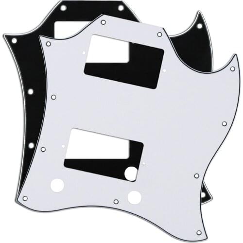 FLEOR Full Face SG Guitar Pickguard Scratch Plate 3Ply With Screws for SG Style Guitar Parts