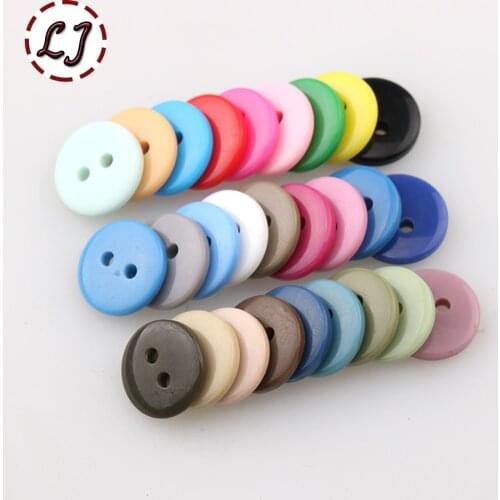Free 100pcs/lot Resin Sewing Button Round 2 Holes 12.5mm Dia accessory scrapbooking for child cloth Candy color DIY small button