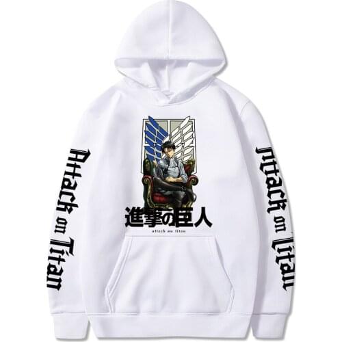 Anime Attack On Titan Ackerman Throne Hoodies Pullover Men Funny Manga Wings Of Liberty Printed Winter Casual Women Sweatshirt