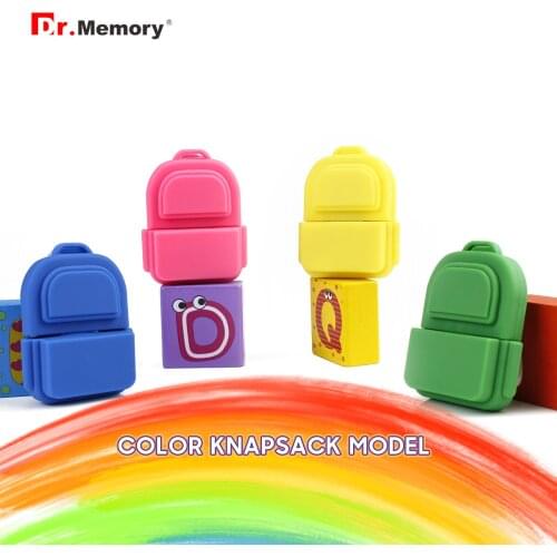 Dr.Memory Lovely School Bag USB Flash Drive 4GB 8GB 16GB 32GB 64GB 128GB Pendrives Backpack USB 2.0 Flash Memory Stick