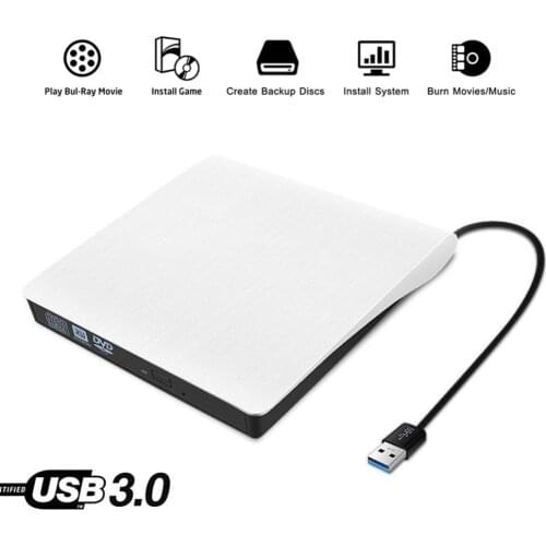 External DVD ROM Optical Drive USB 3.0 CD/DVD-ROM CD-RW Player Burner Slim Portable Reader Recorder Portatil for Laptop