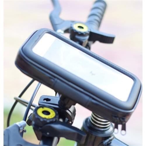 Waterproof Bicycle Motorcycle Handle Bar Bracket Holder Bag for iPhone Samsung Huawei Universal Mobile Phone Waterproof Bag