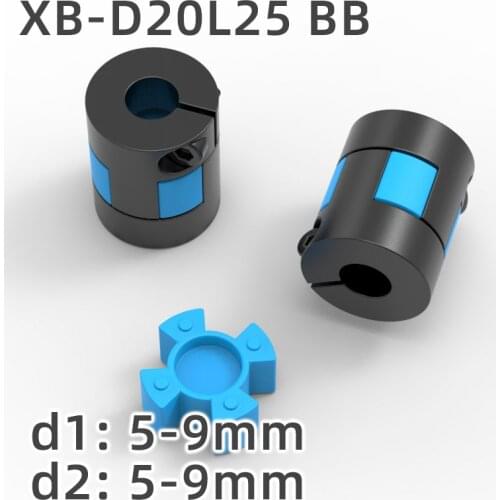 XB D20L25 BB Two Jaws Coupler Aluminium Plum Flexible Shaft Coupling Motor Connector CNC Flexible Couplings 5/6/7/8/9mm