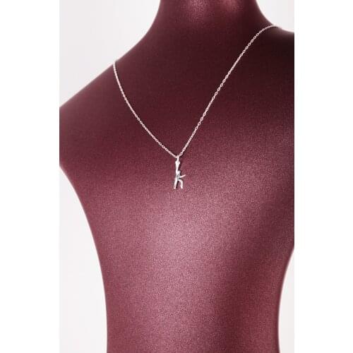 UM US JEWELRY Women 'S 925 Sterling Silver Letter K Pendant