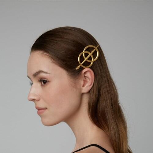Women Geometric Round Hair Clip Hair Accessories Metal Snake Hairpin BB Clip Hairgrips Barrettes