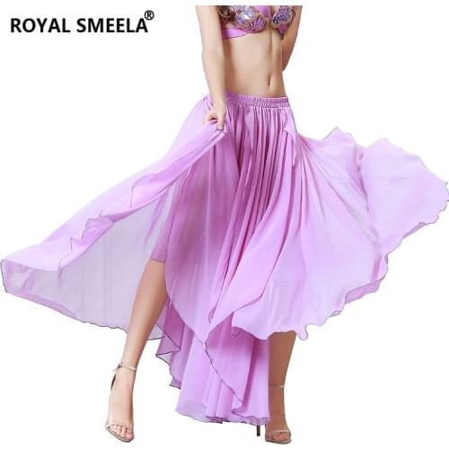 Belly dance clothes chiffon skirt split belly dancing skirt for women belly dance costume bellydancing dress long skirts maxi