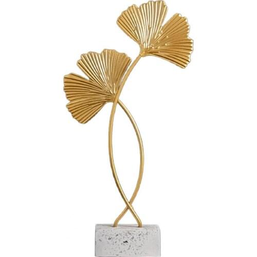Golden Ginkgo Turtle Leaf Design Model Display Mold Home Office Decor Accessory