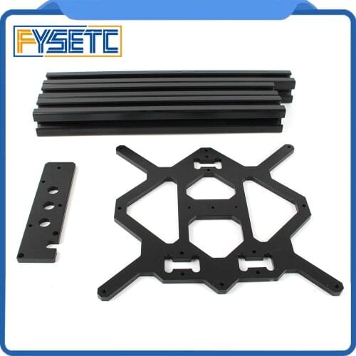 1Set Black Aluminum Profile Y carriage Z bottom plate Extrusion Profile 3030 for Prusa Mini 3D Printer With 3pcs U-bolts Holding