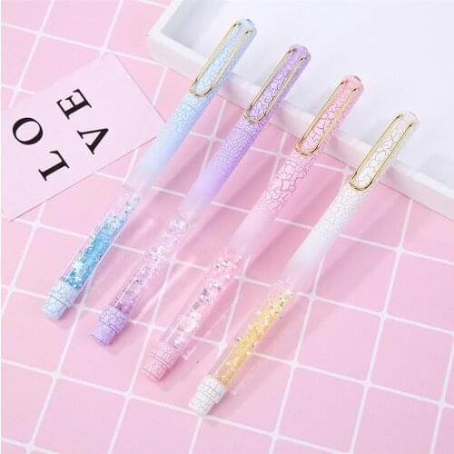1Pcs Cute Quicksand Fountain Pen Nib Posture Correction Inking Pens for Student Gift Stationery School Office Supplies
