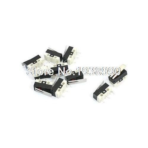 10Pcs AC 125V 2A NO NC Momentary Short Hinge Lever Arm Micro Limit Switches KW10