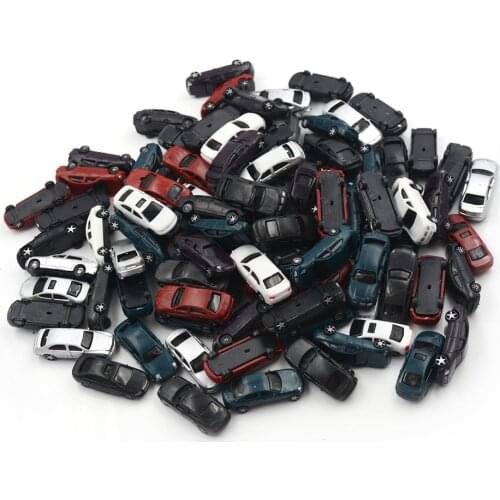 10pcs Painted Model Cars Building Train Layout Scale HO (1 to 100) CB100-3 Model Building Toy Kits Kid best Children