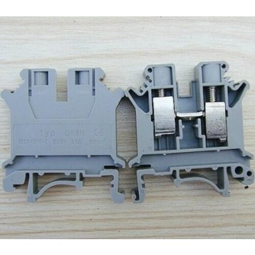 2Pcs Terminal Block Terminal Block UK-3N Universal Terminal Block Lug UK Terminal Copper UK3N