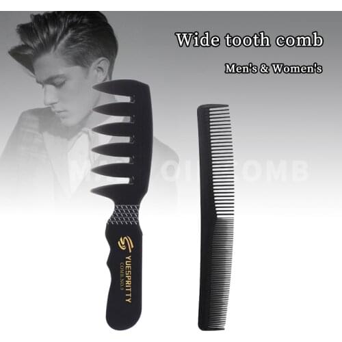 2022 New Fashion Thickened Wide Tooth Comb Barber Retro Oil Head Beard Comb Mens Hair Styling Comb Salon Hair Styling Tool