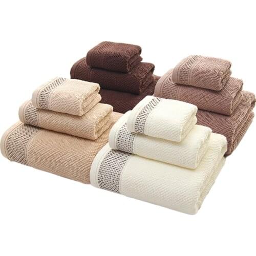 3PCS High-grade -100% cotton Towels Luxury Hotel & Spa Quality Bath towels Hand towel Super absorbent Water-resistant bath towel