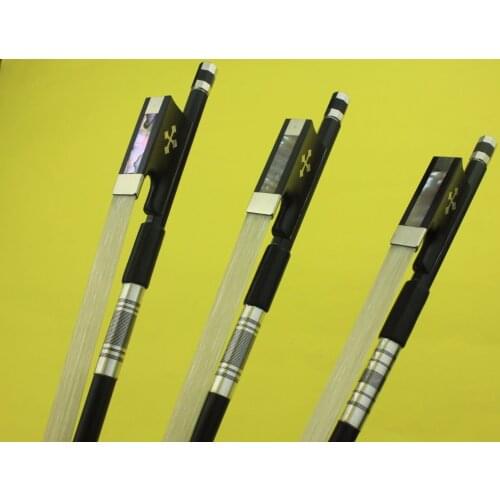 4 pcs PRO 4/4 Carbon fiber violin bows Ebony Frog Inlaid Cross high quality