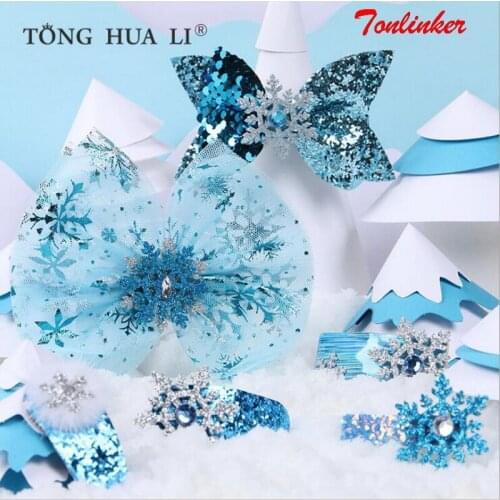 Halloween Girl Princess Costume Accessories Gradient Net Yarn Ice And Snow Bow Children Hairpin Holiday Party Dress Up Headband