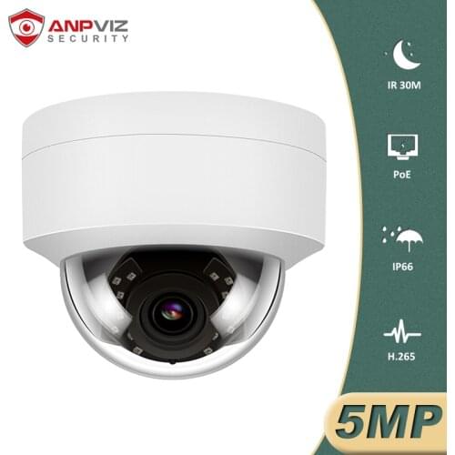 Anpviz 5MP Dome POE IP Camera Motorized 4X Optical vari-Focal 2.8-12mm Zoom Night vision IR 30m IP66 H.265 ONVIF