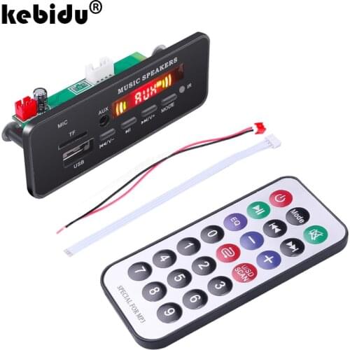 Car Audio USB TF FM Radio Module V5.0 Wireless Bluetooth 5V 12V Recording MP3 WMA Decoder Board MP3 Player with Remote Control