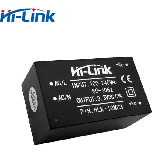 Free Shipping 2pcs 3.3V 3A 10W AC-DC Power Supply Module Hilink HLK-10M03 220V 110V