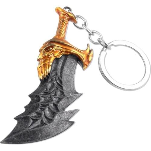 God Of War Kratos Weapon Keychain For Men Blades Of Chaos Alloy Weapon Keyring Pendant Men Car Accessories Game Peripheral