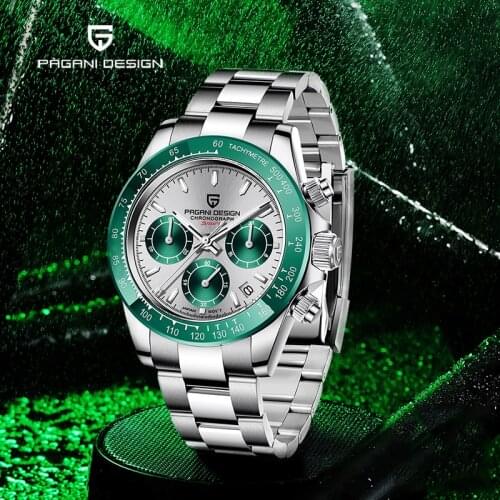 40mm PAGANI DESIGN Men Sports Quartz Watch Classic Luxury Sapphire Watch Top Brand Stainless Steel Mens Watch Relogio Masculino