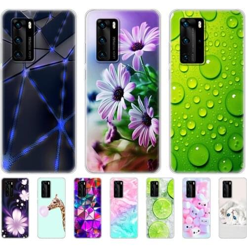 For Huawei P40 Case Soft Silicon TPU Phone Back On Huawei P40 Pro P40Pro P 40 Cover Bumper Fundas