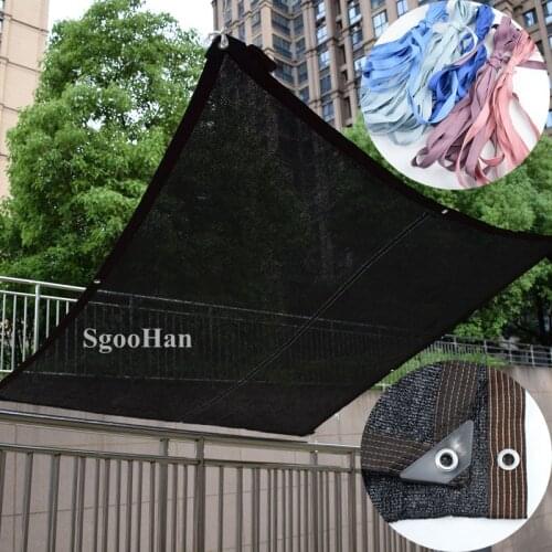 Black Anti-UV HDPE Sun Shading Net Garden Greenhouse Succulent Plant Sunshade Net Outdoor Swimming Pool Cover Sun Shade Net