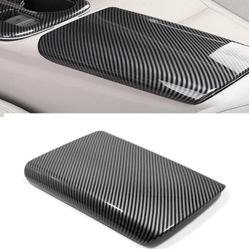 For Hyundai Tucson NX4 2021 2022 ABS Carbon Fiber Matte Central Console Armrest Box Protective Cover Trim Interior Accessories