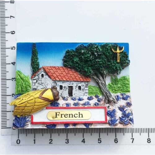 French Punch Attractions Provence Lavender Field Tourist Souvenir Magnet Fridge Magnet