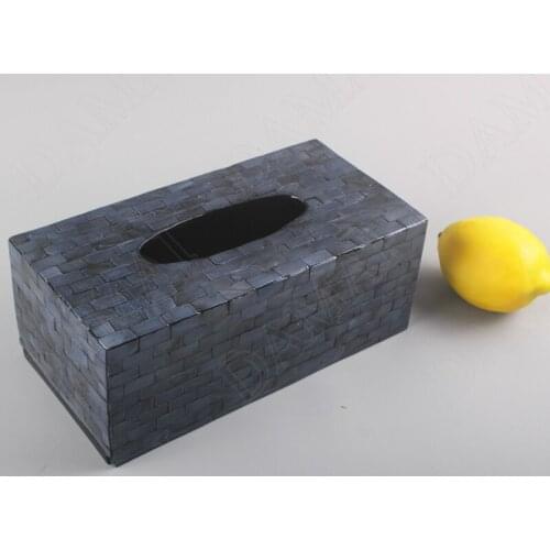 Natural Shell Tissue Box Western Restaurant Napkin Organizer Living Room Desktop Paper Box Home Decoration Modern Ornaments